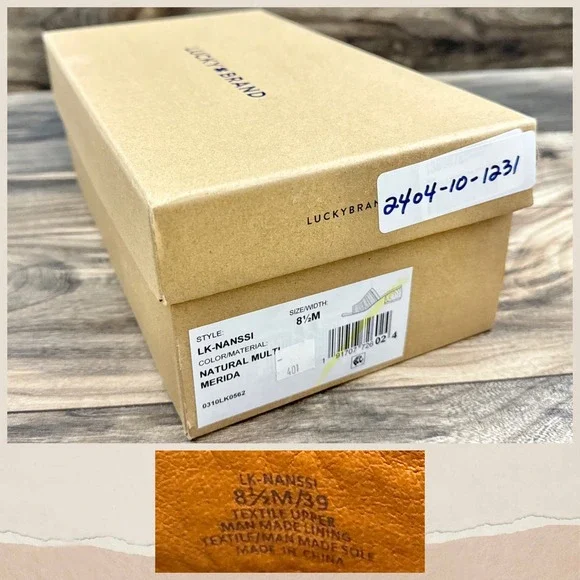 NIB Lucky Brand Nanssi 8.5M Multicolor Woven Crochet Mule Block Heel Sandals - Picture 11 of 12